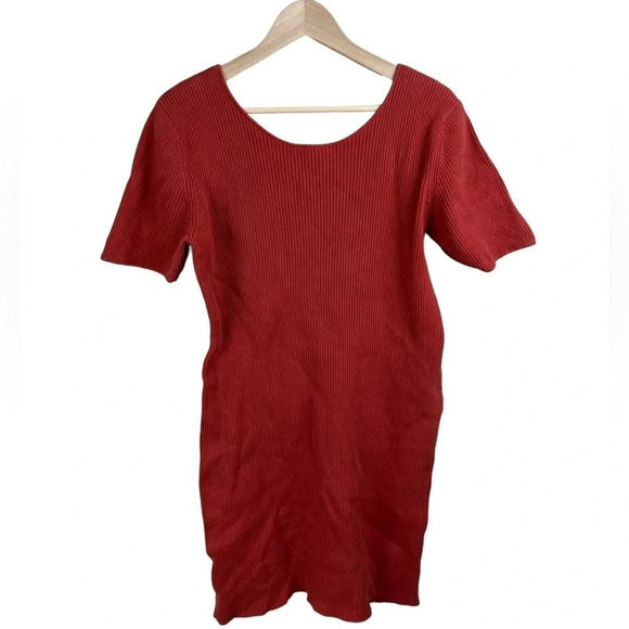 Tucker For Target • Ribbed Orange Sweater Dress - Picture 2 of 8